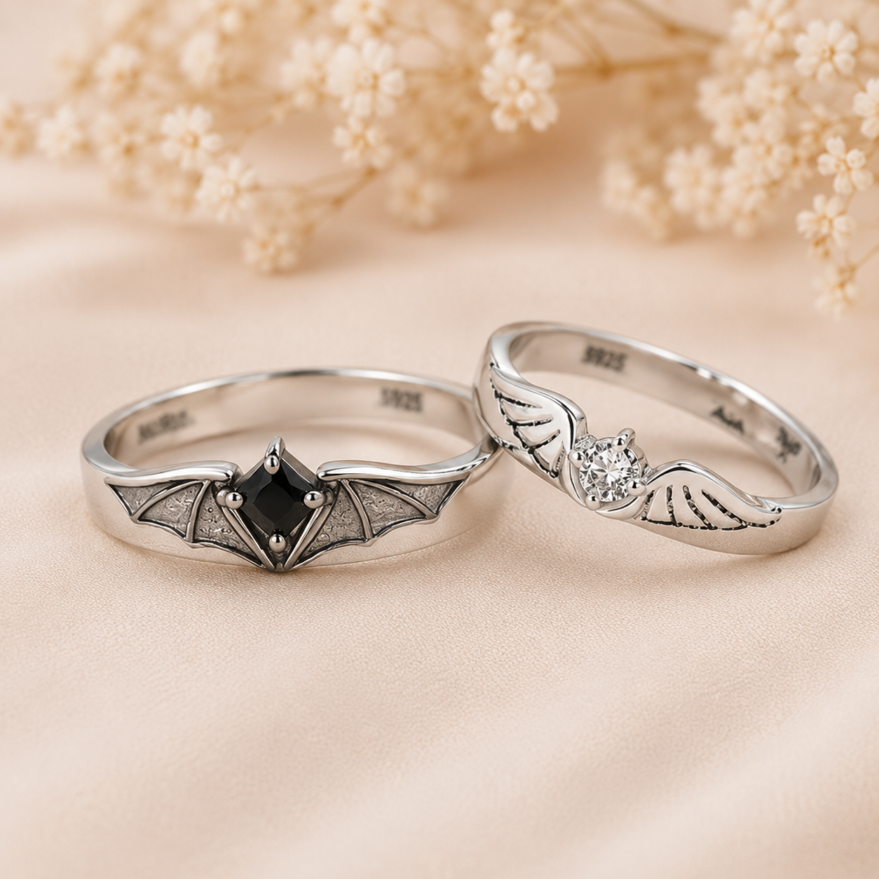 Duo de bagues ailes