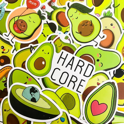 Lot de 20 stickers avocat