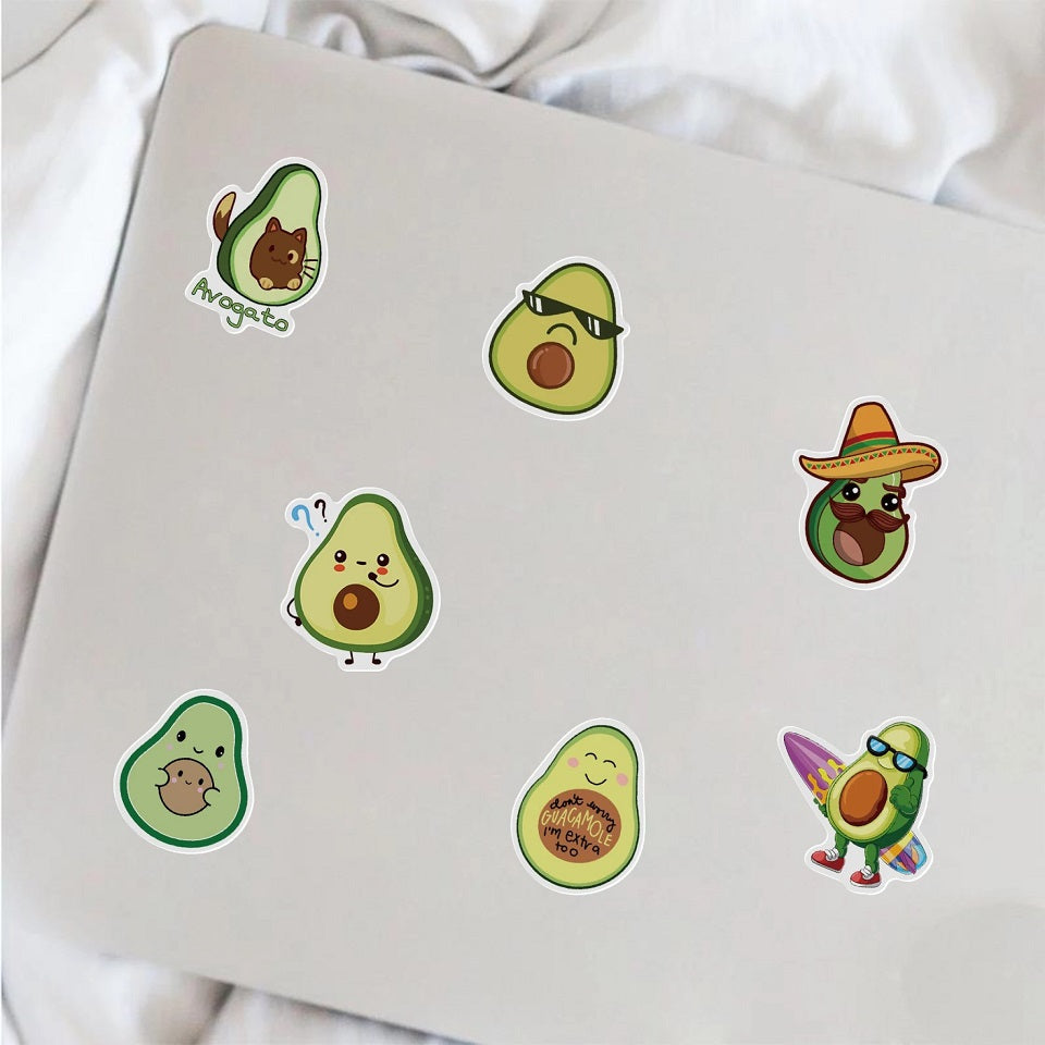 Lot de 20 stickers avocat