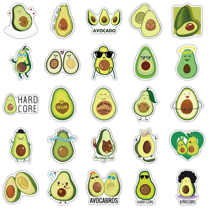 Lot de 20 stickers avocat