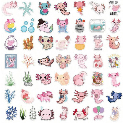Lot de 20 stickers axolotl