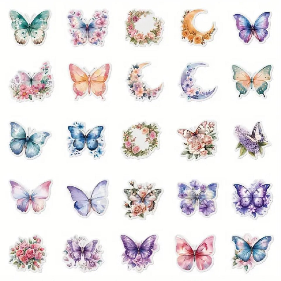 Lot de 20 stickers papillons (PROMO -20%)