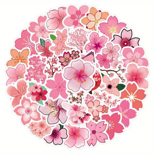 Lot de 20 stickers sakura
