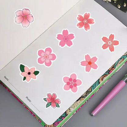 Lot de 20 stickers sakura