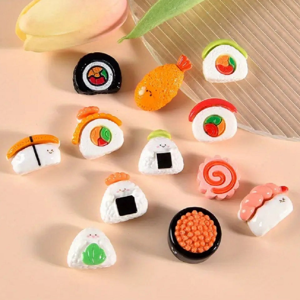 Lot de 4 magnets sushis maki onigiri