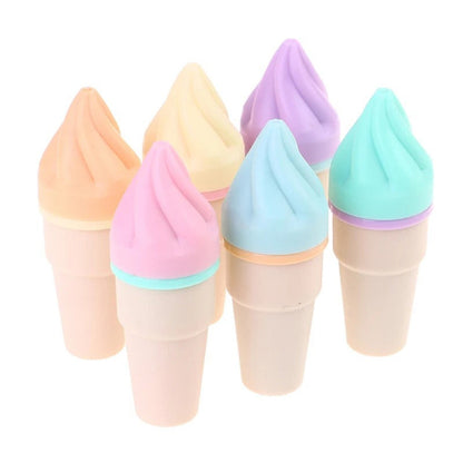 Lot de 6 surligneurs cornets de glace