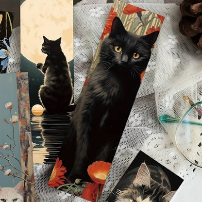 Marque-page cartonné chat