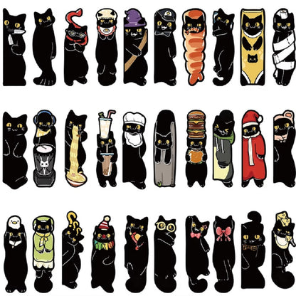 Marque-page cartonné chat noir