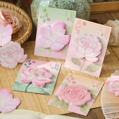 Mémo fleurs roses