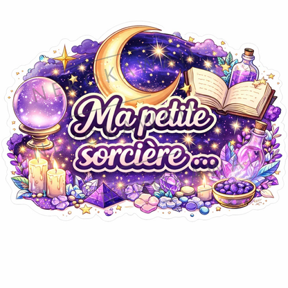 Sticker prénom personnalisé univers magique