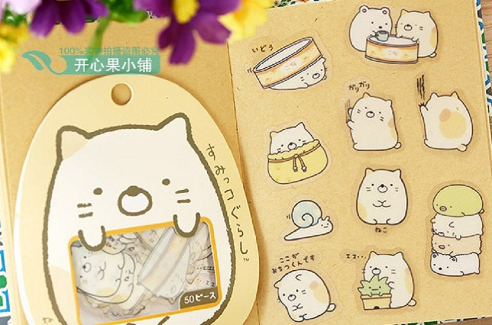 Pack de 50 stickers Sumikko Gurashi
