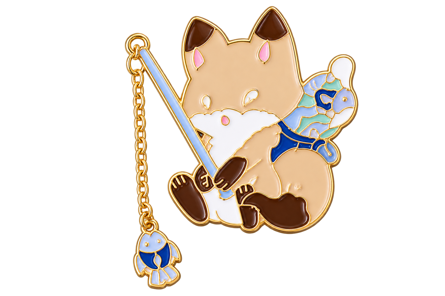 Pin's renard pêcheur