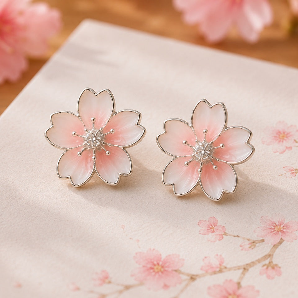 Puces d'oreilles fleurs de sakura 🌸