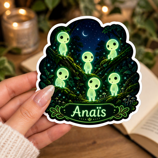 Sticker personnalisé kodama esprits de la forêt