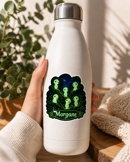 Sticker prénom personnalisé kodama esprits de la forêt