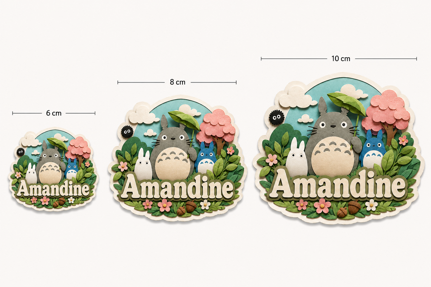 Sticker Prénom Personnalisé — Autocollant Totoro Kawaii 🌿