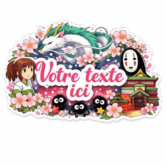 Sticker personnalisé Le voyage de Chihiro