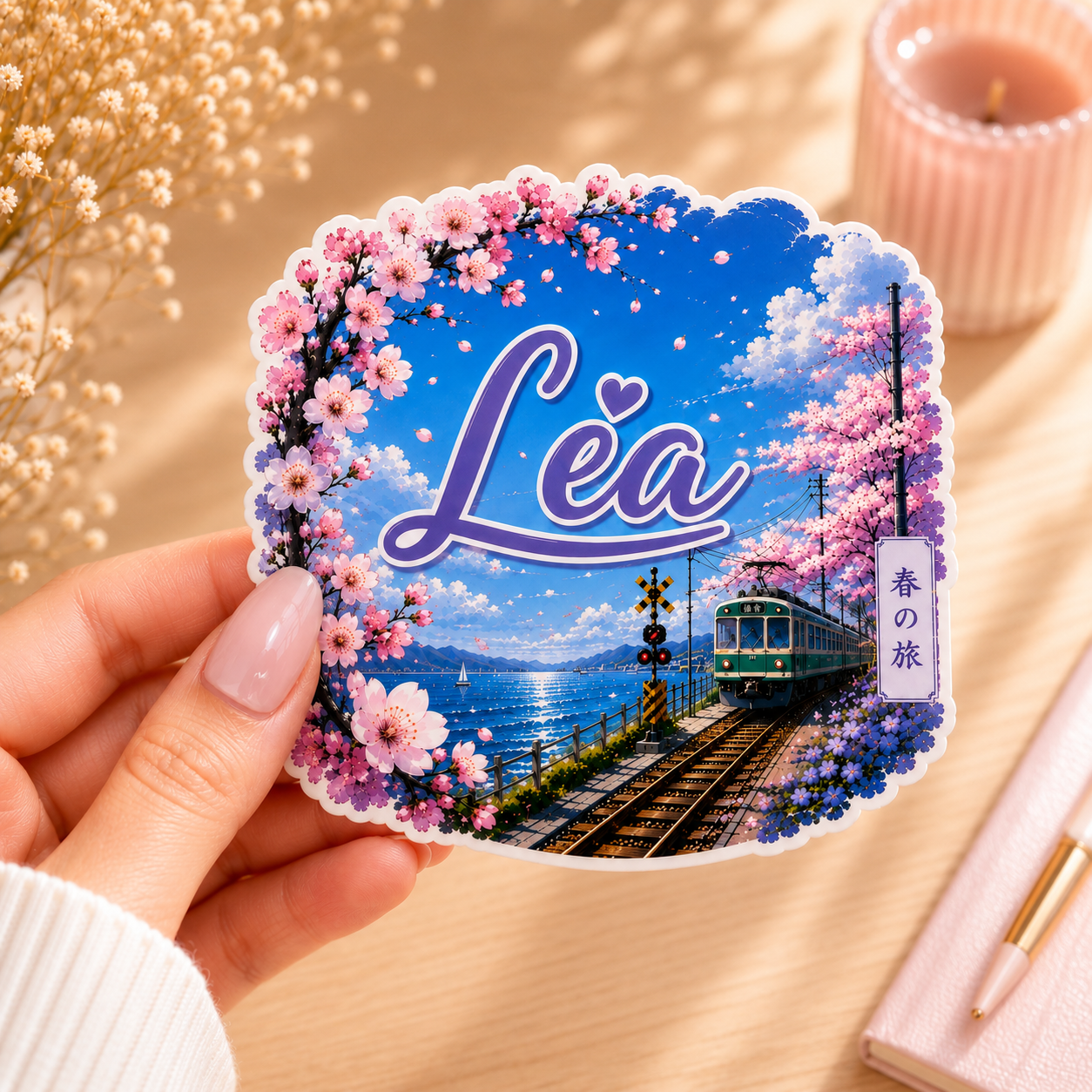 Sticker prénom Sakura personnalisé