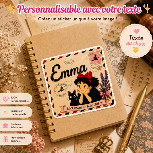 Sticker personnalisé Kiki la petite sorcière