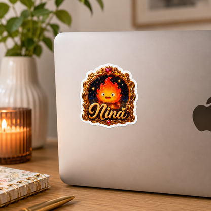 Sticker prénom personnalisés Calcifer
