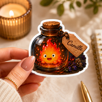 Sticker prénom personnalisés Calcifer