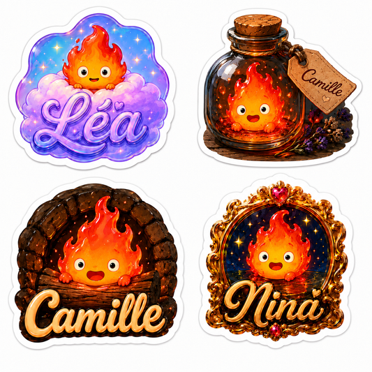 Sticker prénom personnalisés Calcifer