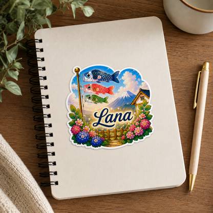 Sticker prénom personnalisable Koi Nobori 🎏