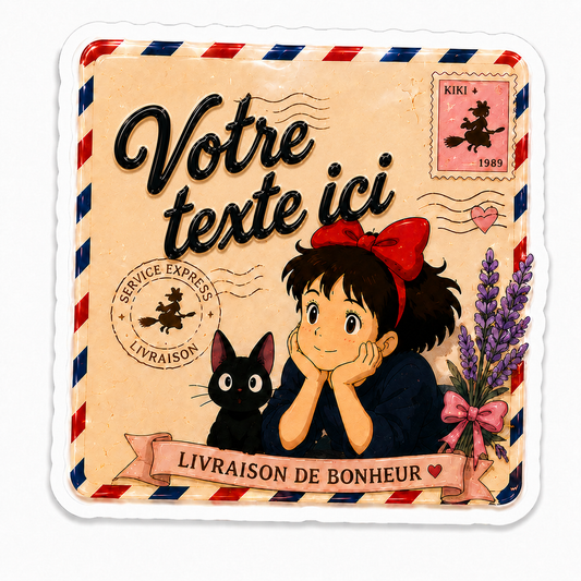 Sticker personnalisé Kiki la petite sorcière