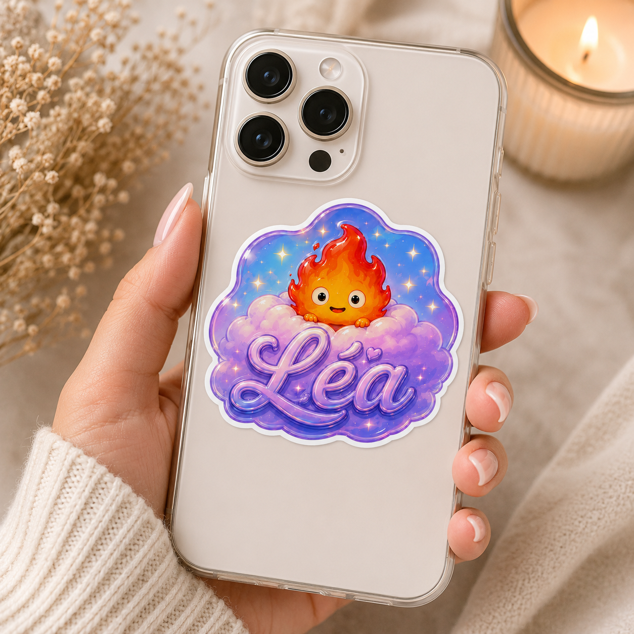 Sticker prénom personnalisés Calcifer