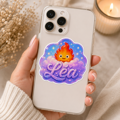 Sticker prénom personnalisés Calcifer