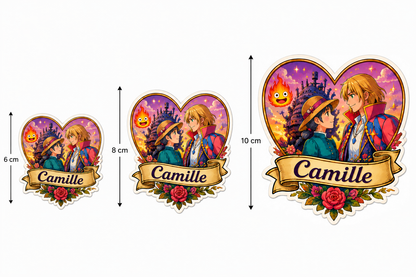 Sticker prénom personnalisable Château amulant 🏰💜✨