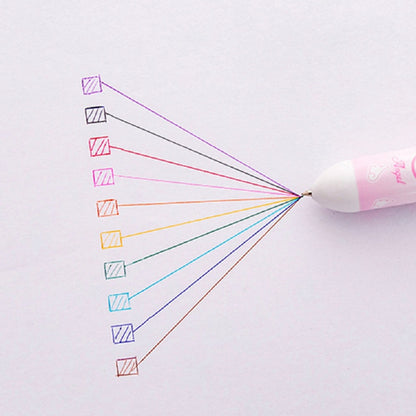 Stylo 10 couleurs patte de chat