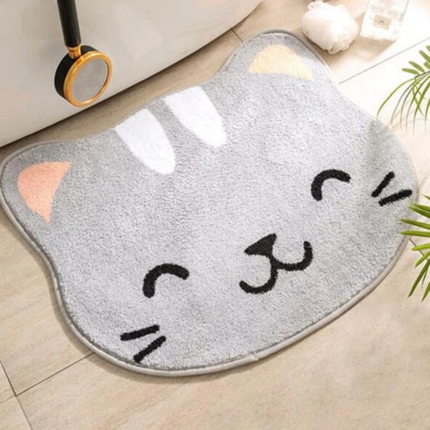 Tapis de sol chat gris