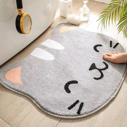 Tapis de sol chat gris