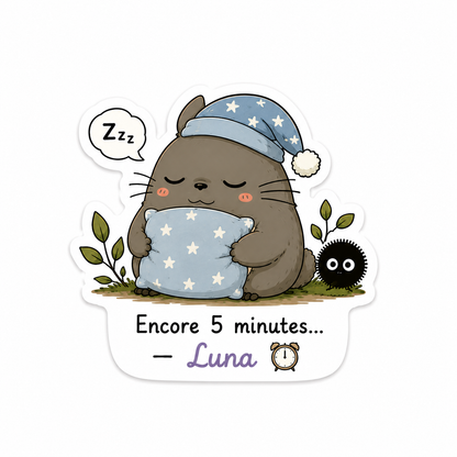 Sticker Mood Totoro Encore 5 minutes – design kawaii personnalisable