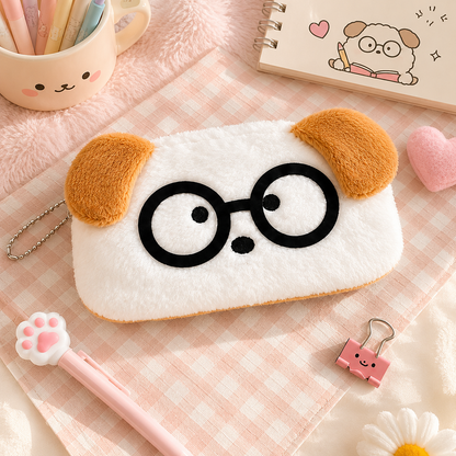 Trousse chien à lunettes