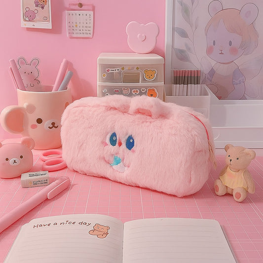 Trousse fluffy kawaii
