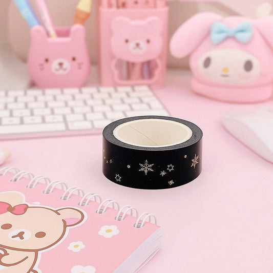 Washi tape étoiles dorées
