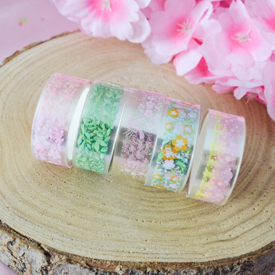 Washi tape sakura et feuilles