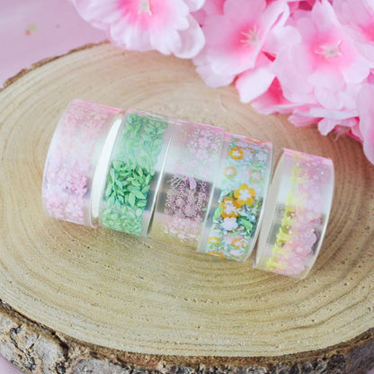 Washi tape sakura et feuilles