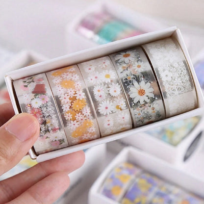 Washi tape transparent motif marguerites