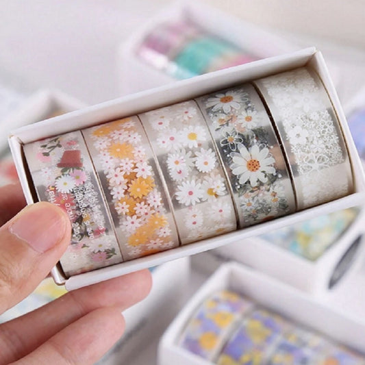 Washi tape transparent motif marguerites