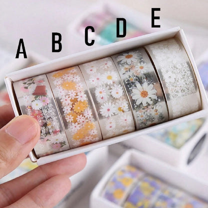 Washi tape transparent motif marguerites