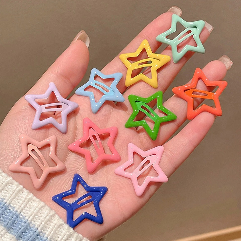 Lot de 4 barrettes à cheveux étoiles