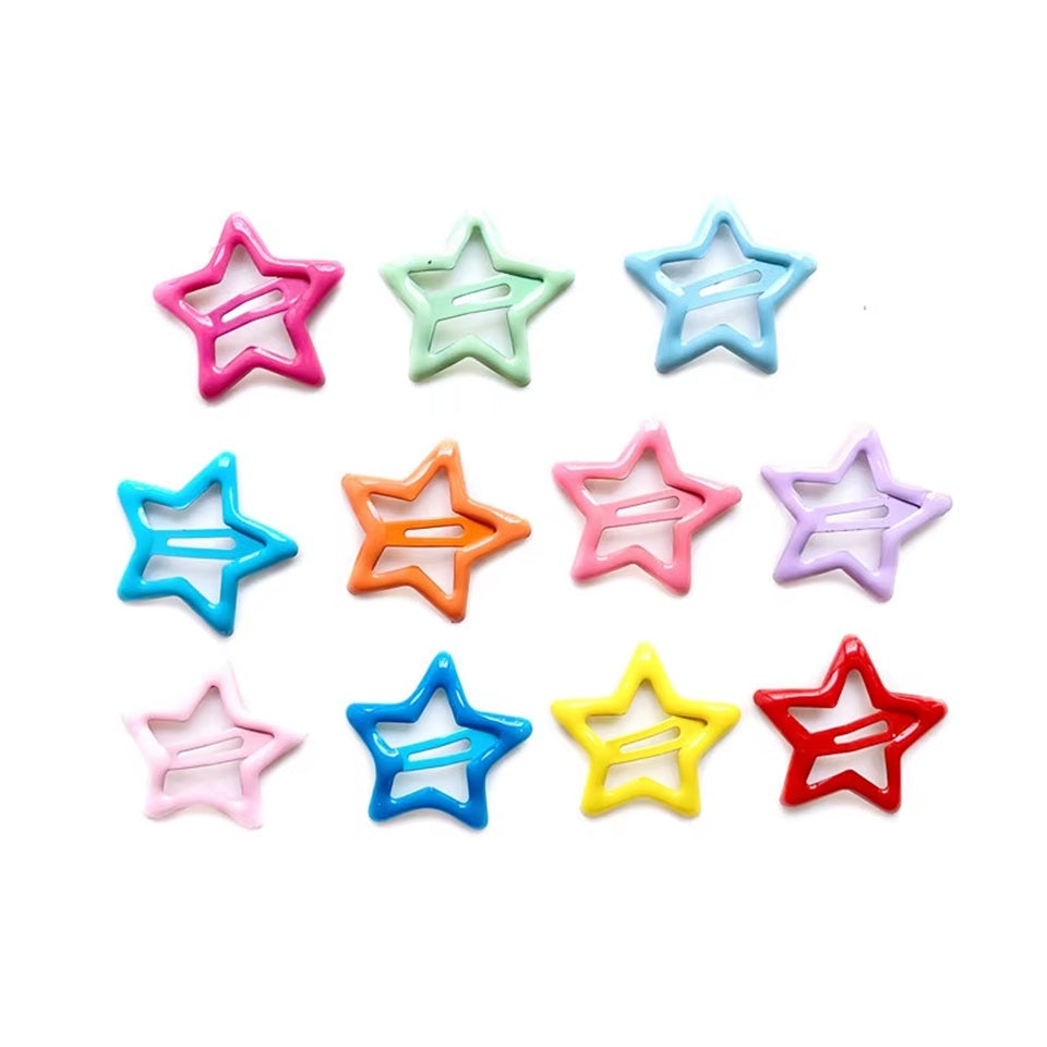 Lot de 4 barrettes à cheveux étoiles