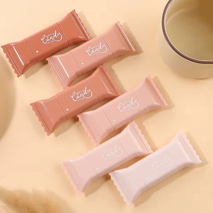 des blanco ruban en forme de sachet de biscuit dans un dégradé de marron trop adorable et gourmand