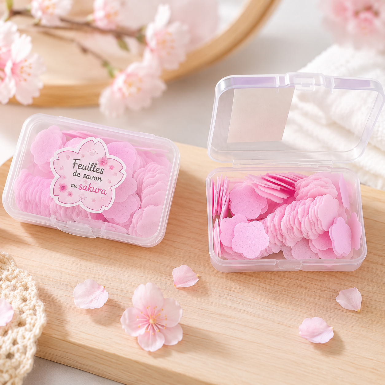 Feuilles de savon fleur de sakura