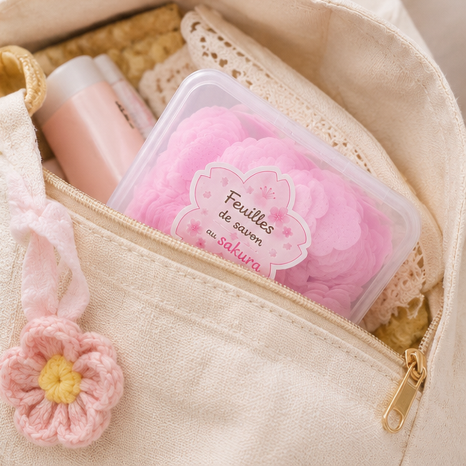 Feuilles de savon fleur de sakura