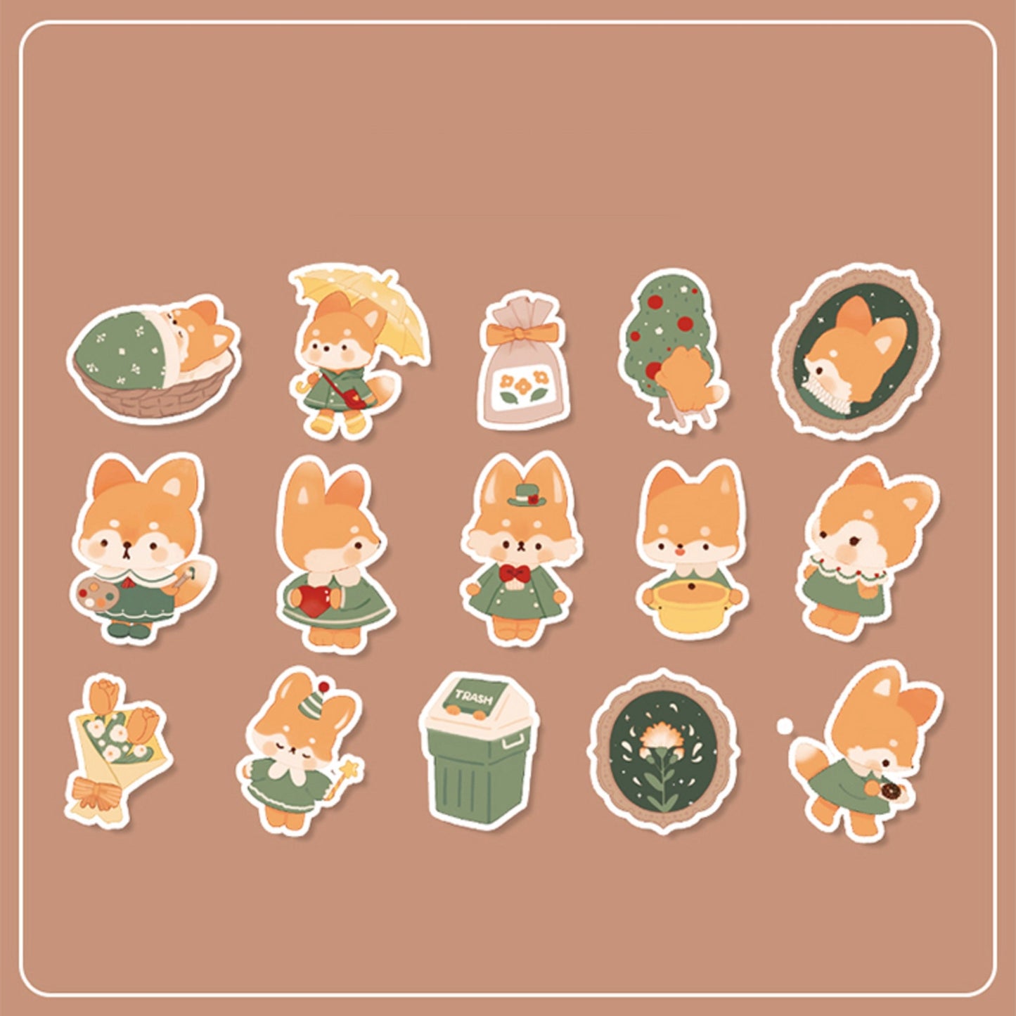 Boite de stickers Foxy