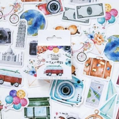 Boite de stickers voyage voyage